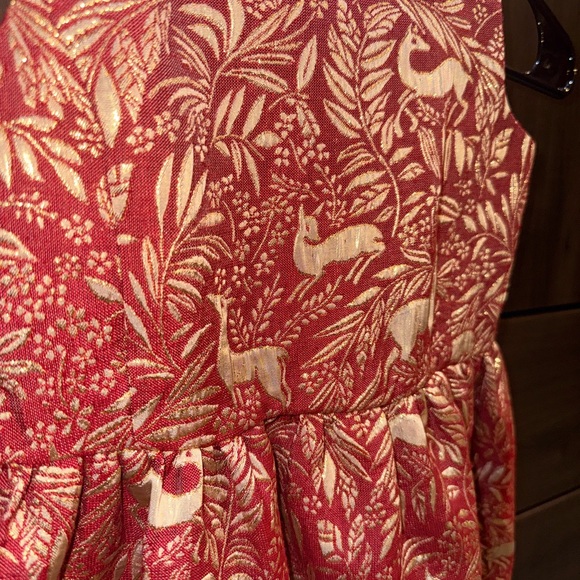 J. Crew Crewcuts Holiday Girls'  jacquard dress in botanical deer print 5T - Picture 15 of 15